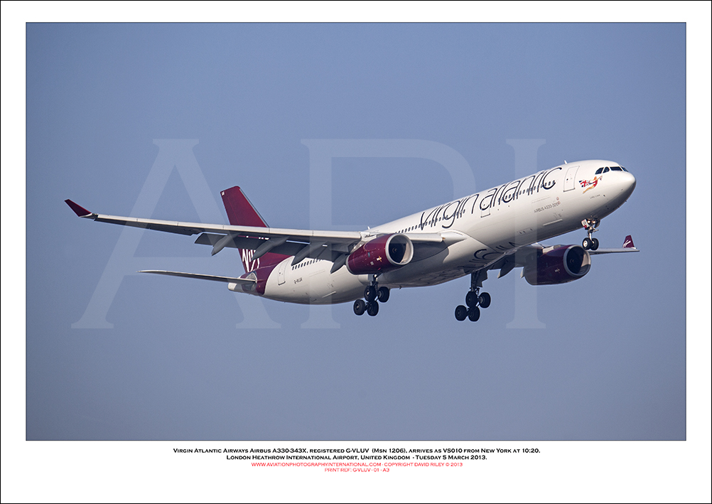 G-VLUV - Virgin Atlantic Airways Airbus A330-343X, (Msn 1206) - 01