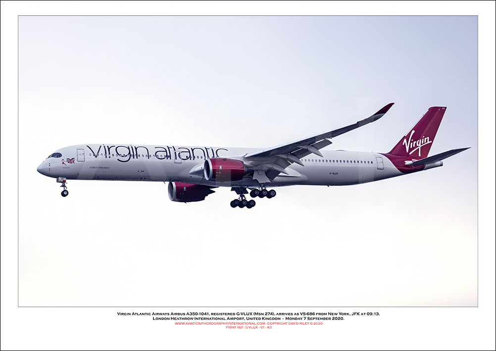 G-VLUX - Virgin Atlantic Airways Airbus A350-1041 (Msn 274) - 01