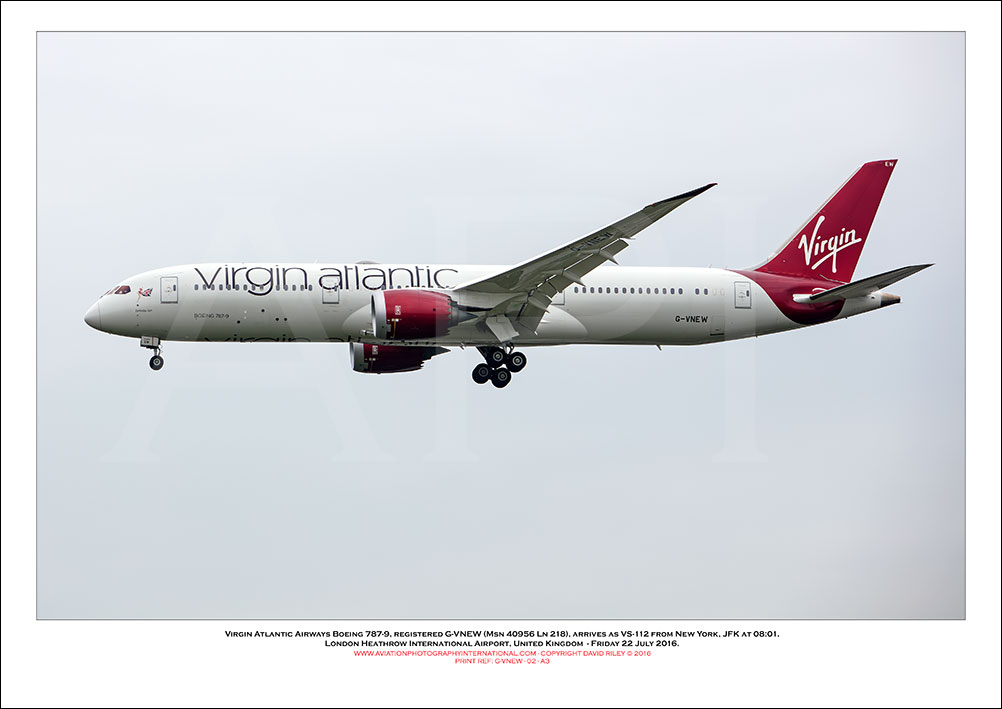 G-VNEW - Virgin Atlantic Airways Boeing 787-9 (Msn  40956 Ln 218) - 02
