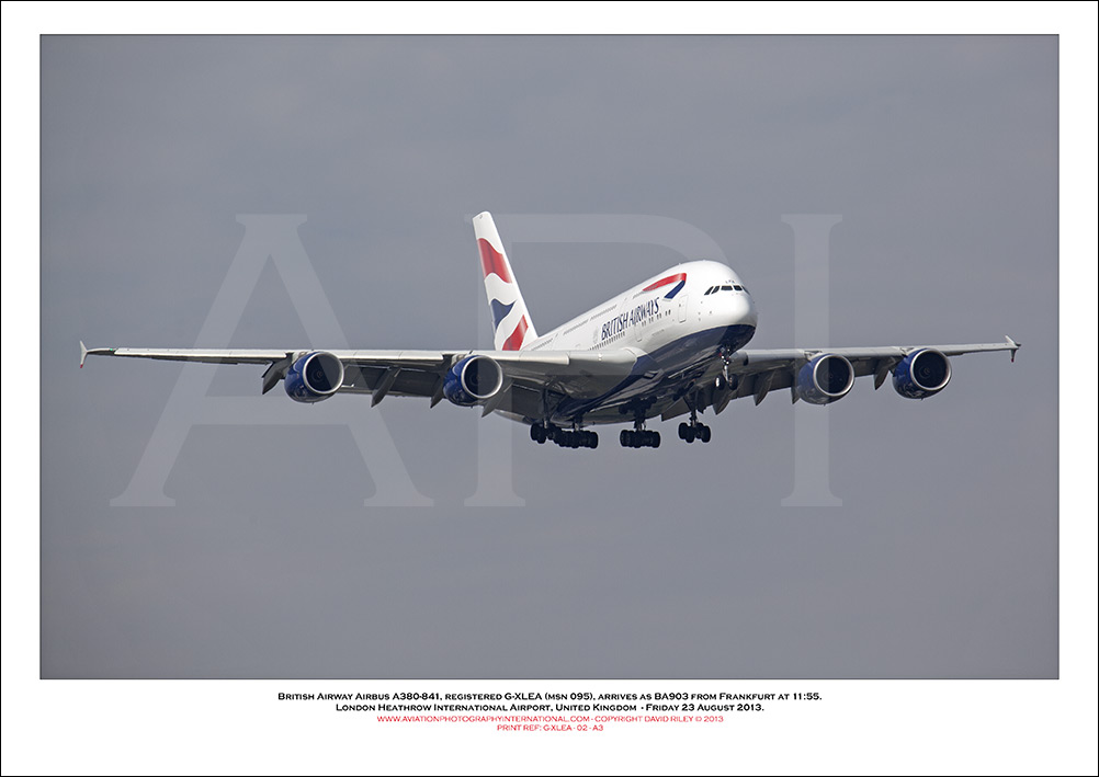 G-XLEA - British Airways Airbus A380-841 (Msn 095 ) - 01