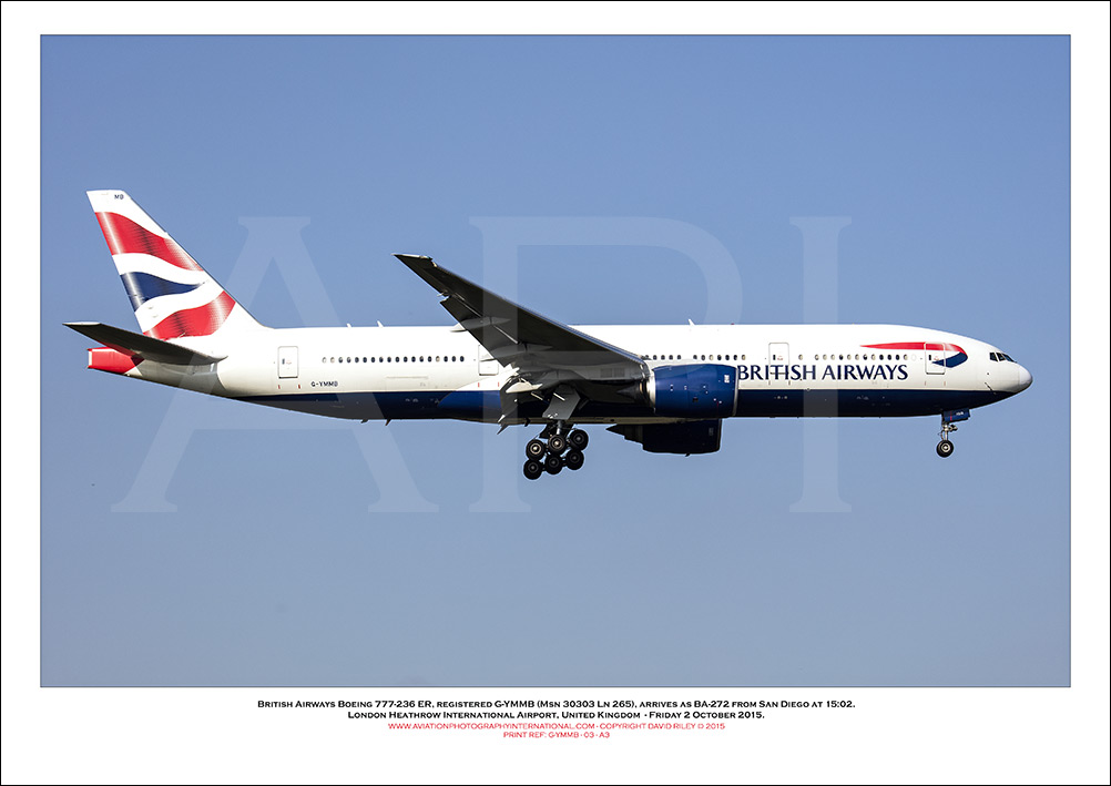 G-YMMB - British Airways Boeing 777-236 ER (Msn 30303 ln 265) - 03