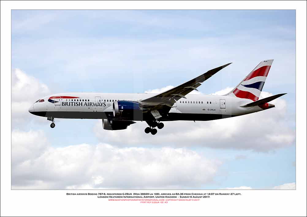 G-ZBJA - British Airways Boeing 787-8 Dreamliner (Msn 38609 Ln 108) - 02