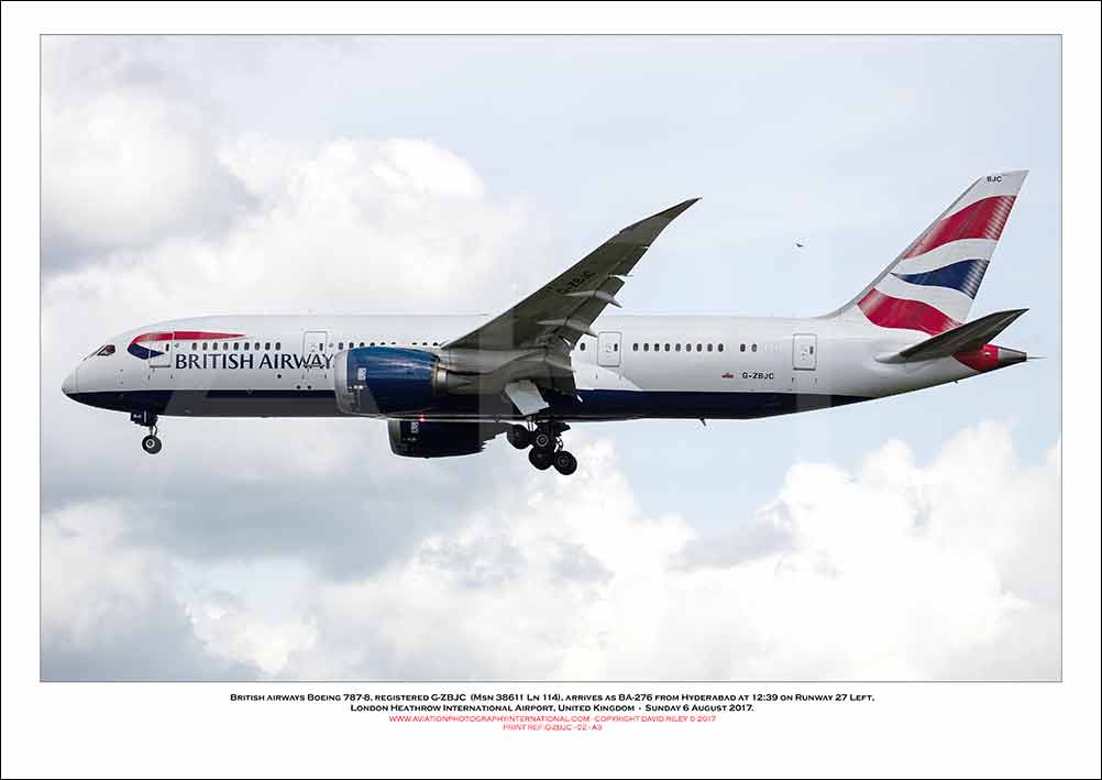 G-ZBJC - British Airways Boeing 787-8 Dreamliner (Msn 38611 Ln 114) - 02