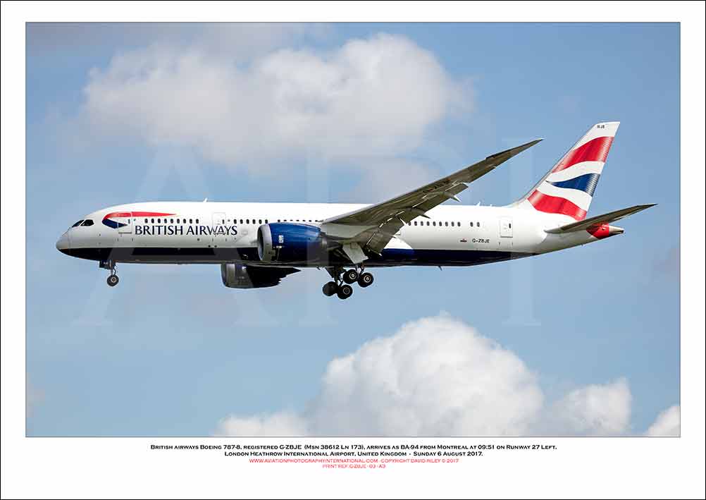 G-ZBJE - British Airways Boeing 787-8 Dreamliner (Msn  38612 Ln 173) - 03