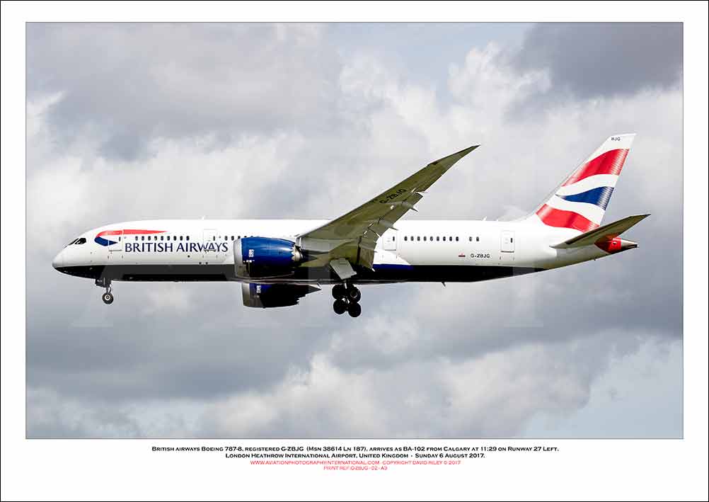 G-ZBJG - British Airways Boeing 787-8 Dreamliner (Msn 38614 Ln 187) - 02