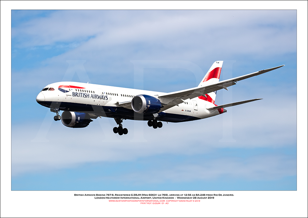 G-ZBJM - British Airways Boeing 787-8 Dreamliner (Msn 60631 Ln 769) - 01