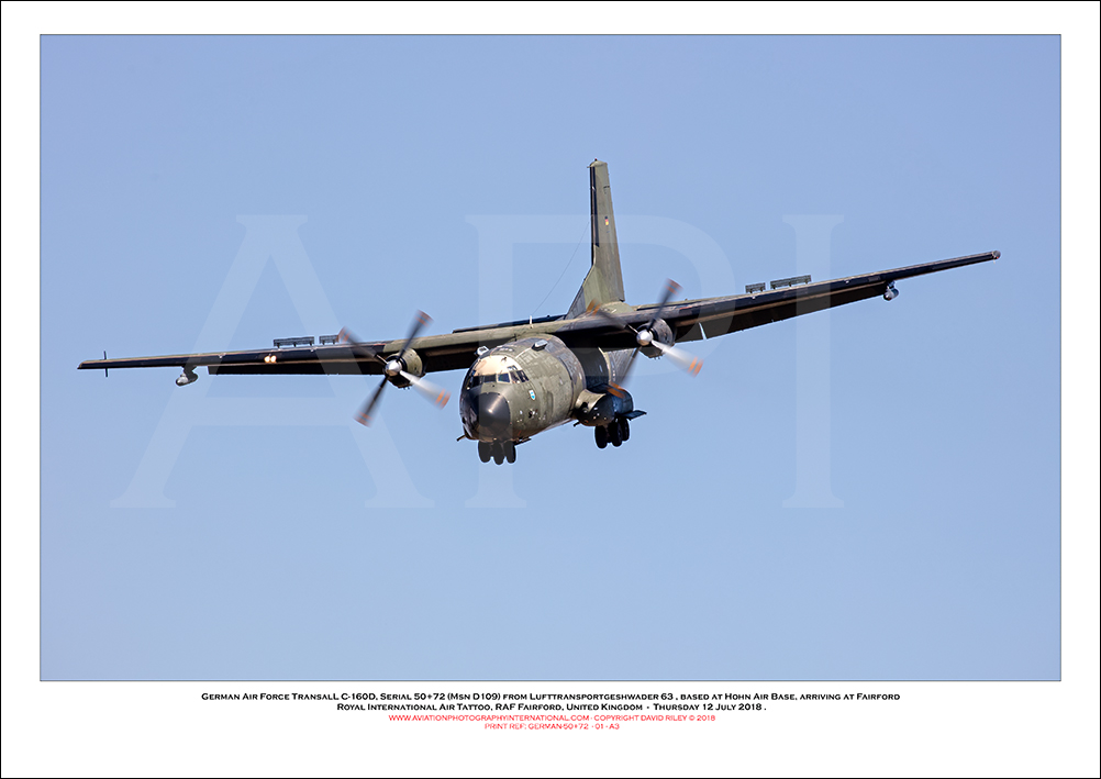 GERMAN-50+72 - German Air Force Transall C160D (Msn D109) - 01