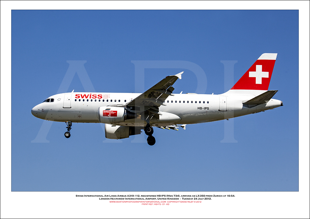 HB-IPS - Swiss International Air Lines Airbus A319-112  (Msn 734) - 01