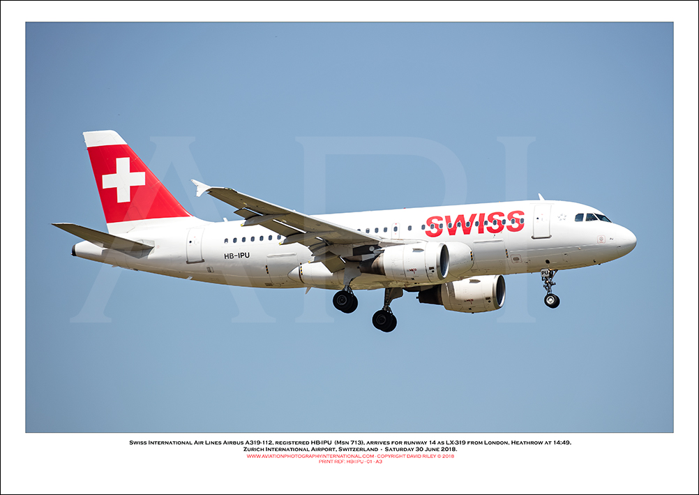 HB-IPU - Swiss International Air Lines Airbus A319-112  (Msn 713) - 01