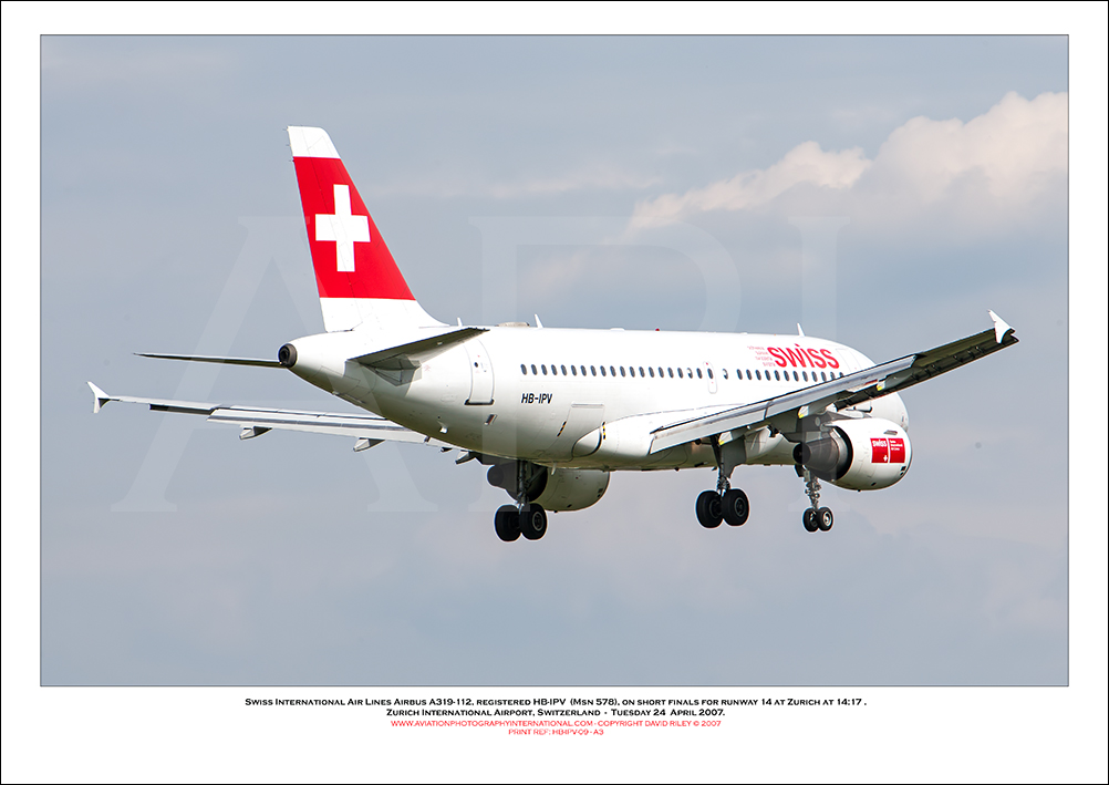 HB-IPV - Swiss International Air Lines Airbus A319-112  (Msn 578) - 09