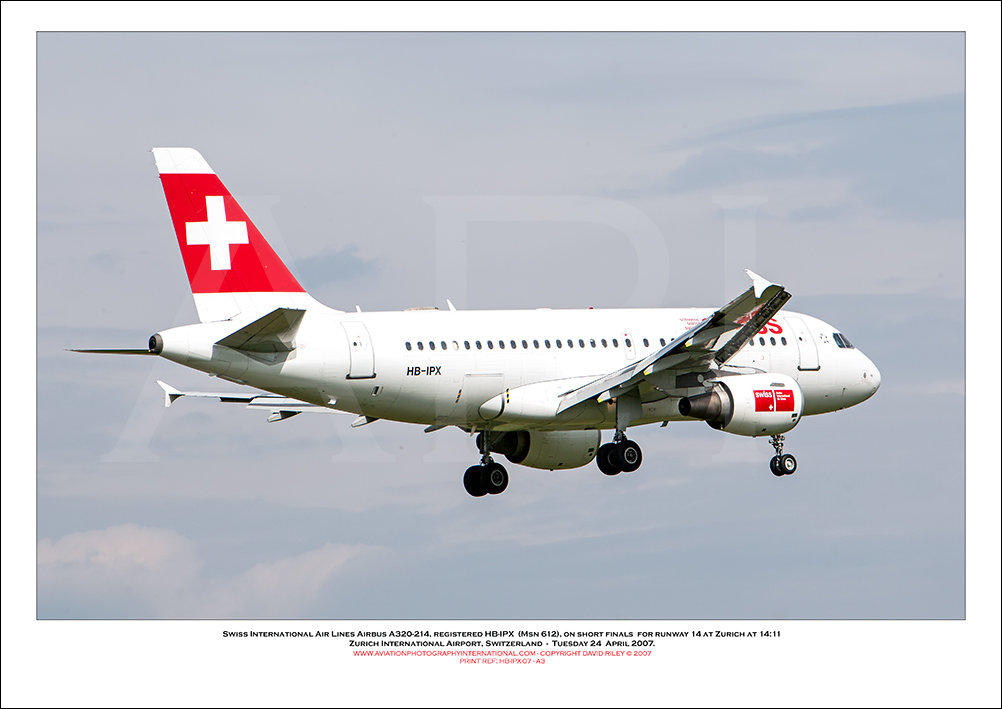 HB-IPX - Swiss International Air Lines Airbus A319-112  (Msn 612) - 07