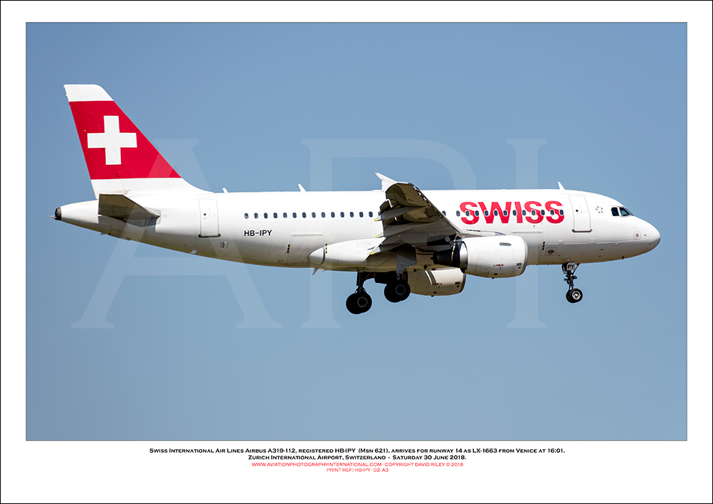 HB-IPY - Swiss International Air Lines Airbus A319-112  (Msn 621) - 02