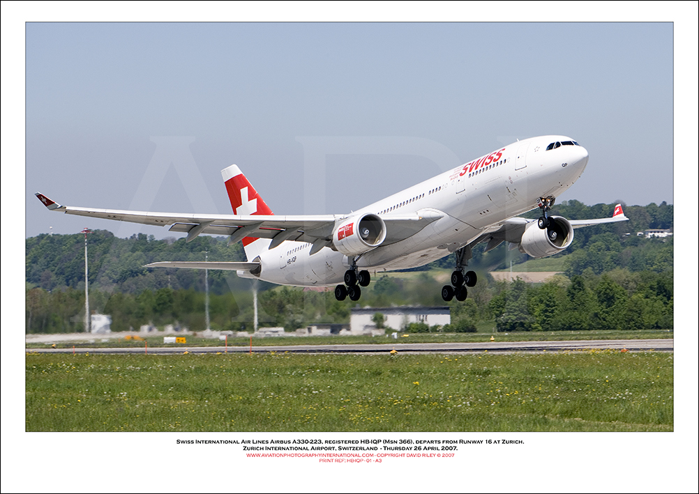 HB-IQP - Swiss International Air Lines Airbus A330-223  (Msn 366) - 01