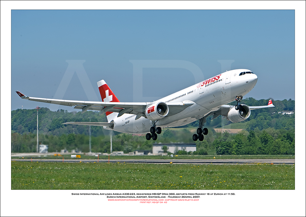 HB-IQP - Swiss International Air Lines Airbus A330-223  (Msn 366) - 04