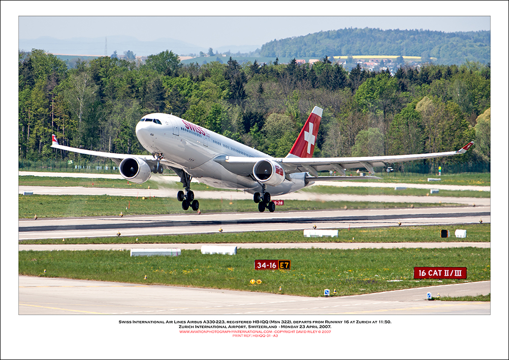 HB-IQQ - Swiss International Air Lines Airbus A330-223  (Msn 322) - 01