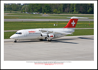 HB-IYW - Swiss European Air Lines Avro RJ100 (Msn E-3359)- 01