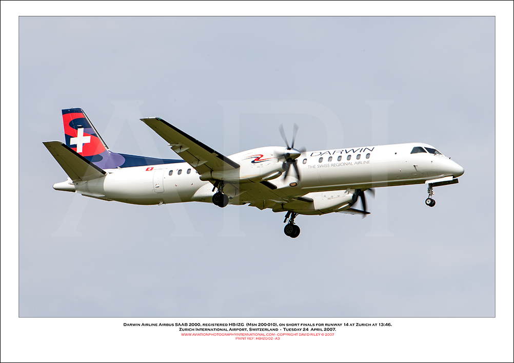 HB-IZG - Darwin Airline SAAB 2000  (Msn 200-010) - 02