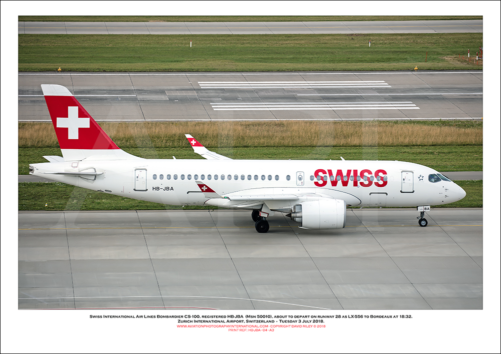 HB-JBA - Swiss International Air Lines  Bombardier CS100 (Msn 50010) - 04