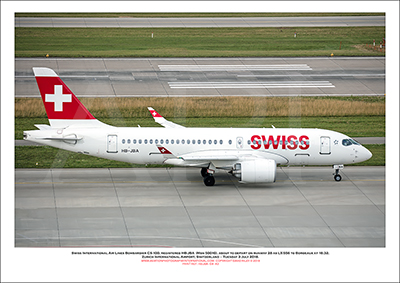 HB-JBA - Swiss International Air Lines  Bombardier CS100 (Msn 50010) - 04