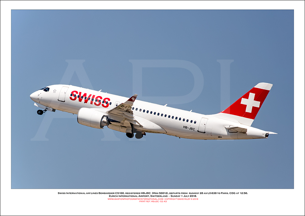 HB-JBC - Swiss International Air Lines  Bombardier CS100 (Msn 50012) - 02