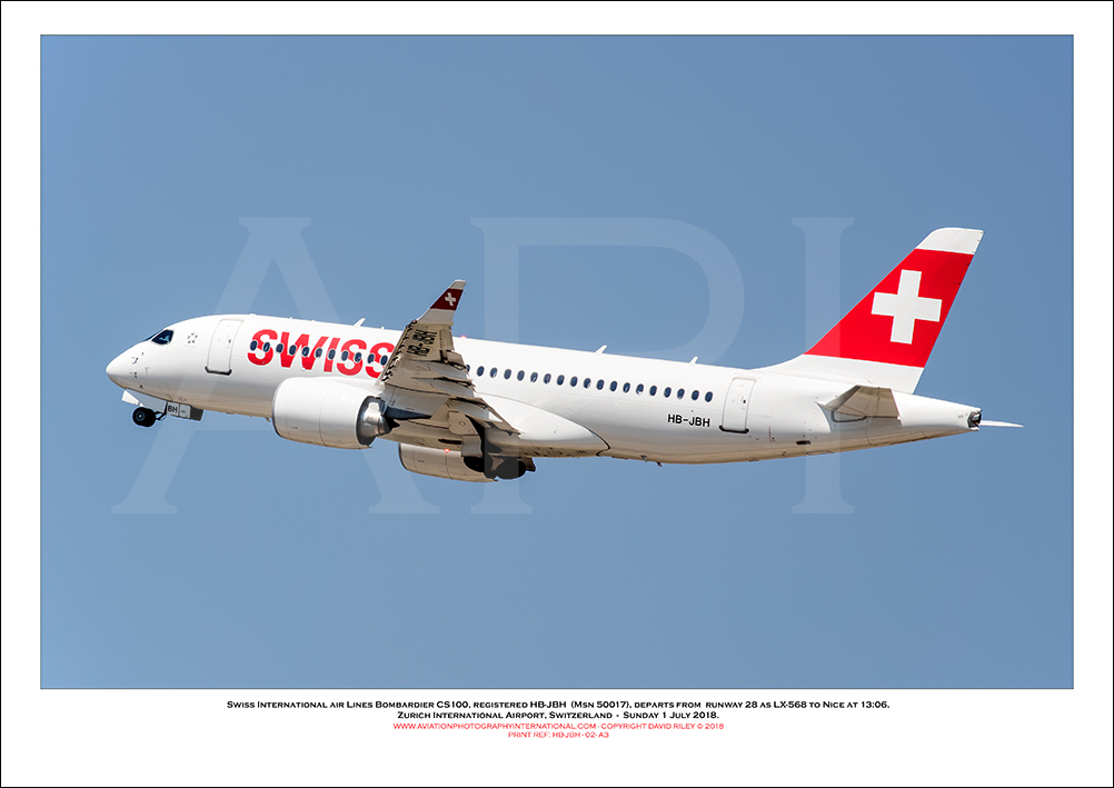 HB-JBH - Swiss International Air Lines  Bombardier CS100 (Msn 50017) - 02