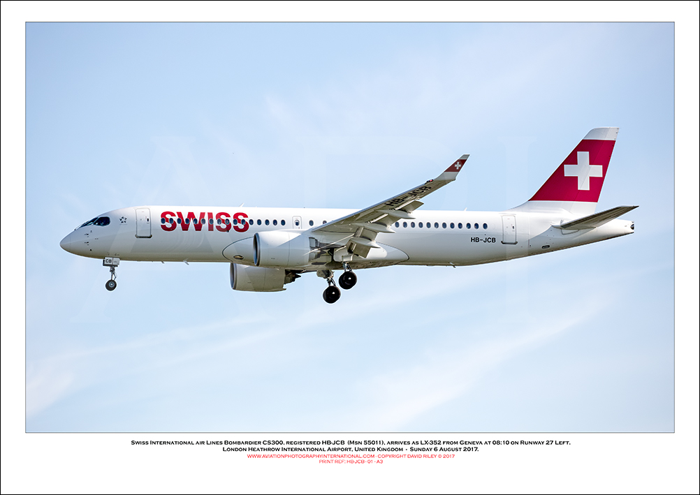 HB-JCB - Swiss International Air Lines  Bombardier CS-300 (Msn 55011) - 01