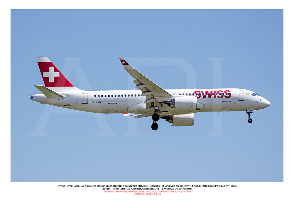 HB-JCB - Swiss International Air Lines  Bombardier CS-300 (Msn 55011) - 02
