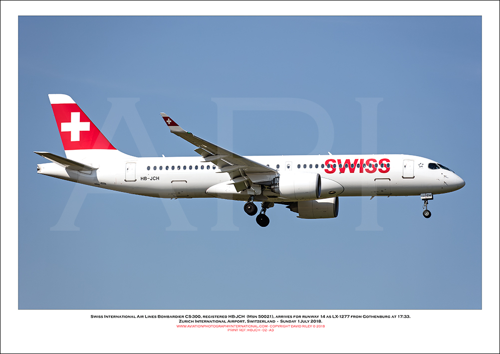 HB-JCH - Swiss International Air Lines  Bombardier CS-300 (Msn 55021) - 02
