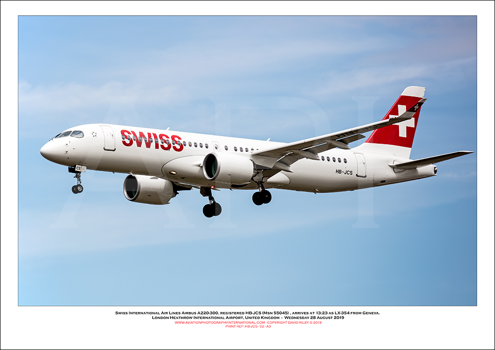 HB-JCS - Swiss International Air Lines Airbus A220-300  (Msn 55045) - 02
