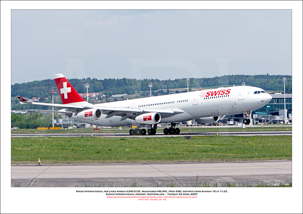 HB-JMC - Swiss International Air Lines Airbus A340-313 X (Msn 546) - 04