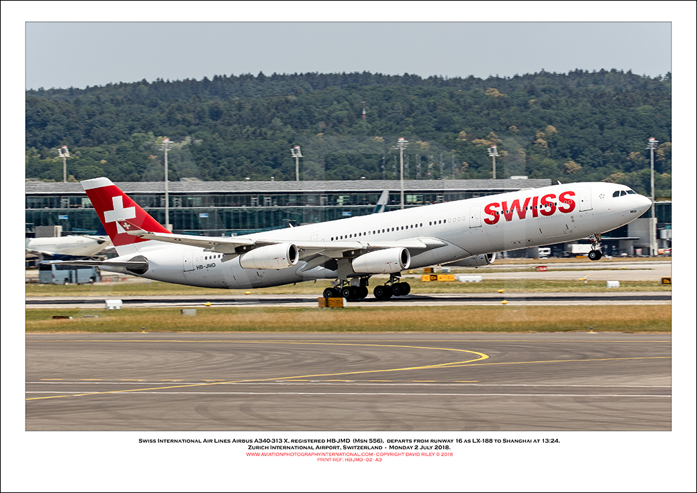 HB-JMD - Swiss International Air Lines Airbus A340-313 X (Msn 556) - 02