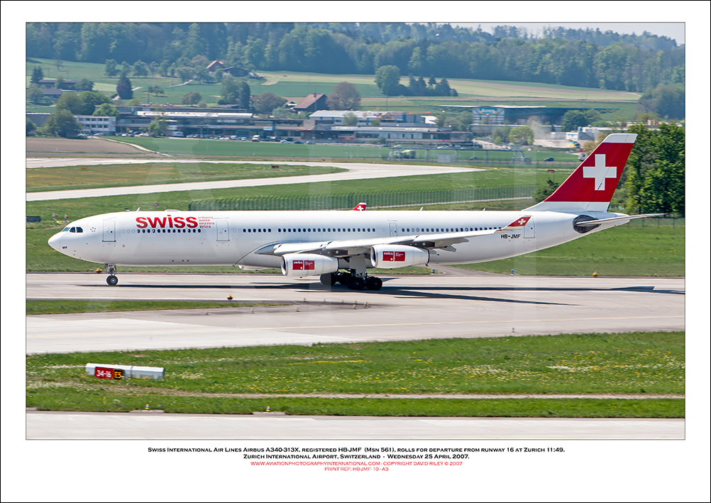 HB-JMF - Swiss International Air Lines Airbus A340-313X (Msn 561) - 10