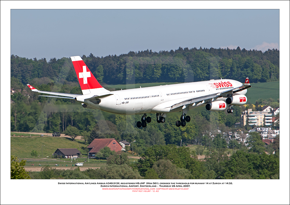 HB-JMF - Swiss International Air Lines Airbus A340-313X (Msn 561) - 12