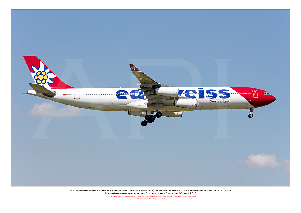 HB-JMG- Edelweiss Air Airbus A340-313 X  (Msn 562) - 02