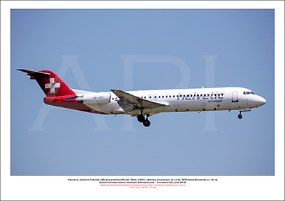 HB-JVC - Helvetic Airways Fokker 100  (Msn 11501) - 01