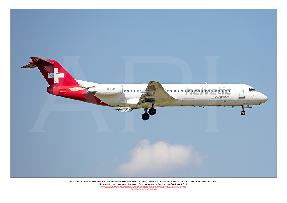 HB-JVE - Helvetic Airways Fokker 100  (Msn 11459) - 04