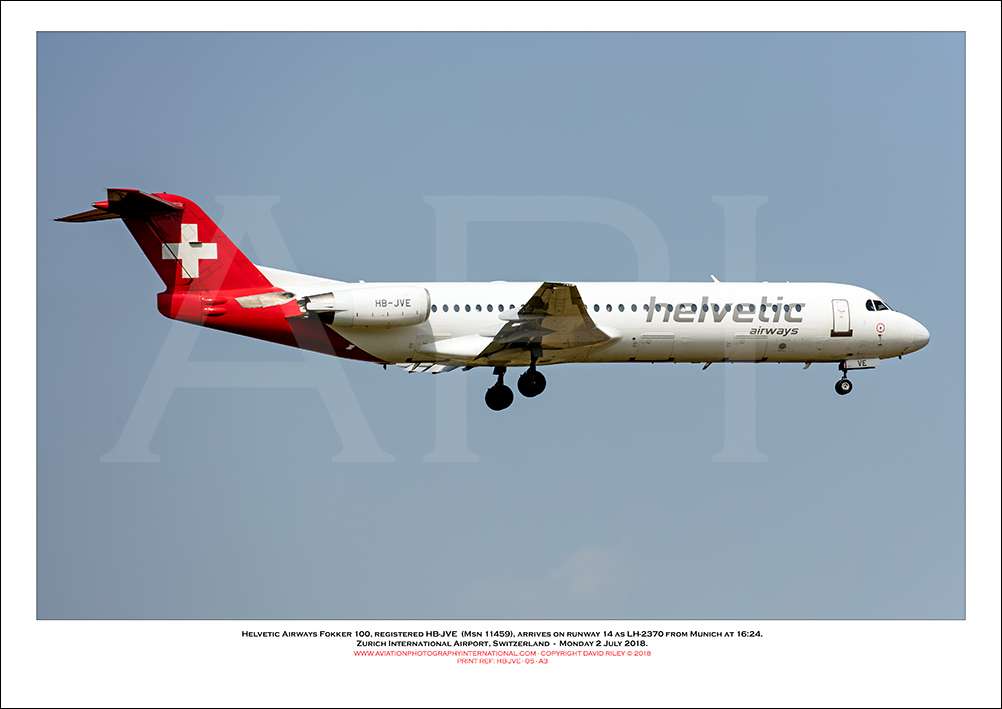 HB-JVE - Helvetic Airways Fokker 100  (Msn 11459) - 05