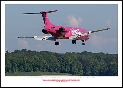HB-JVE - Helvetic Airways Fokker 100  (Msn 11459) - 109
