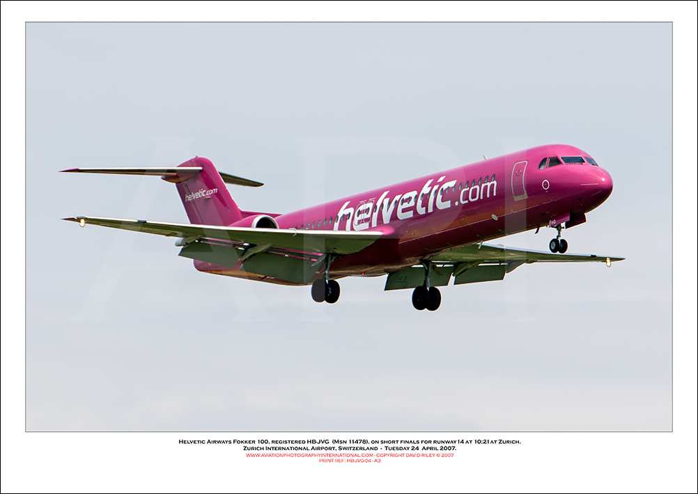HB-JVG - Helvetic Airways Fokker 100  (Msn 11478) - 04