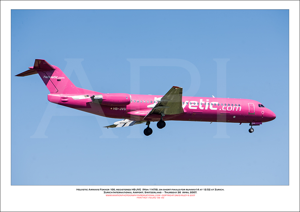 HB-JVG - Helvetic Airways Fokker 100  (Msn 11478) - 06