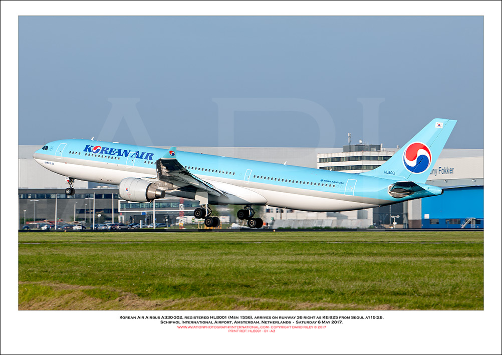 HL8001 - Korean Air Airbus A330-302 (Msn 1556) - 01