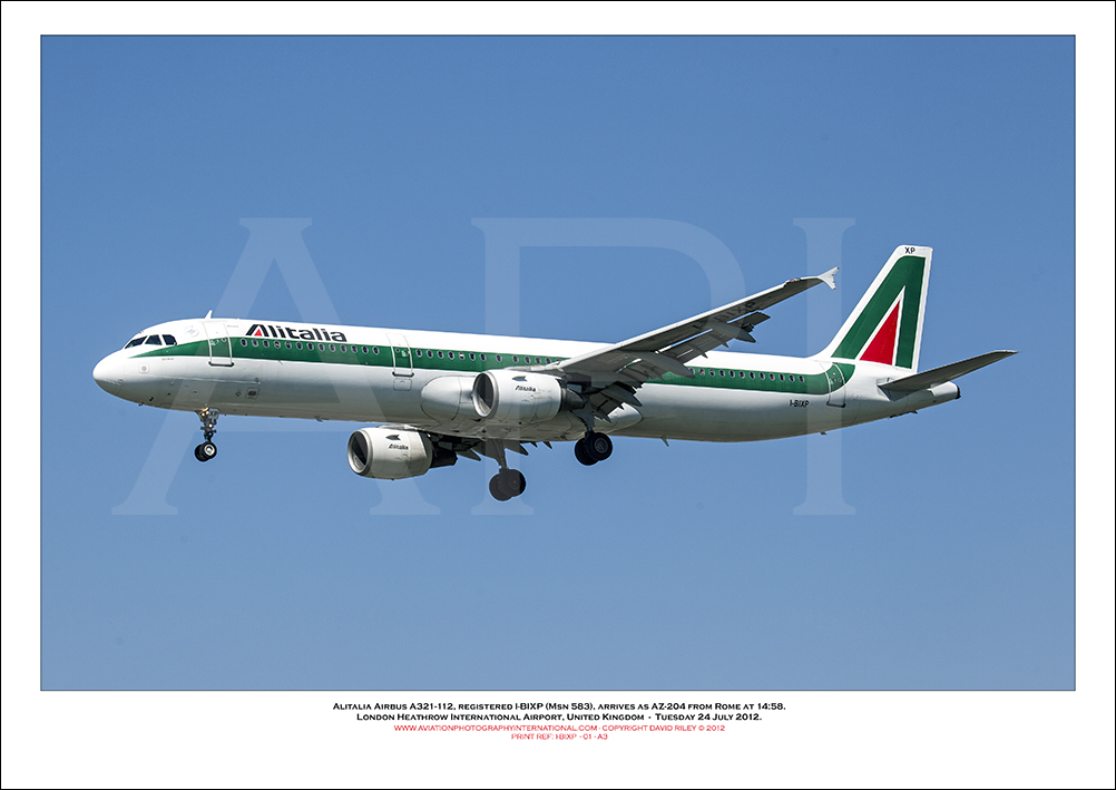 I-BIXP- Alitalia Airbus A321-112  (Msn 583) - 01