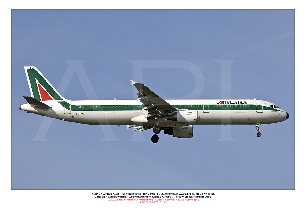 I-BIXQ- Alitalia Airbus A321-112  (Msn 586) - 01