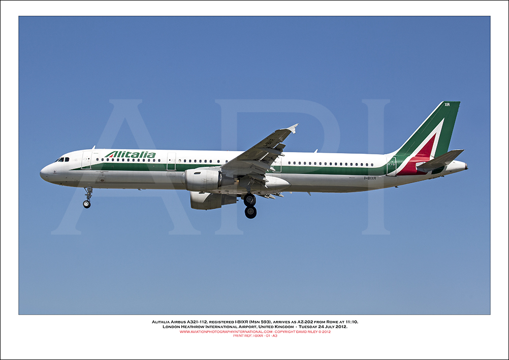 I-BIXR- Alitalia Airbus A321-112  (Msn 593) - 01