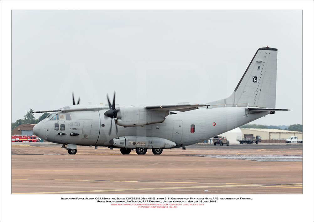 ITALY-CSX62219 - Italian Air Force AleniaC-27J Spartan (Msn  119) - 03