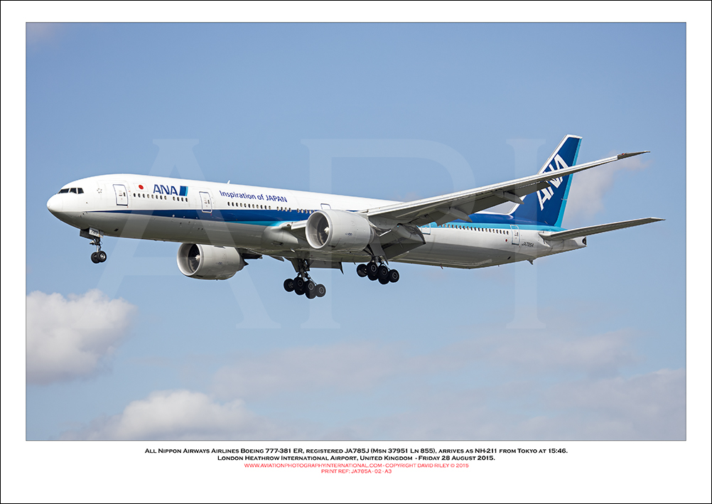 JA785A- All Nippon Airways Boeing 777-381 ER  (Msn 37951 Ln 855) - 02