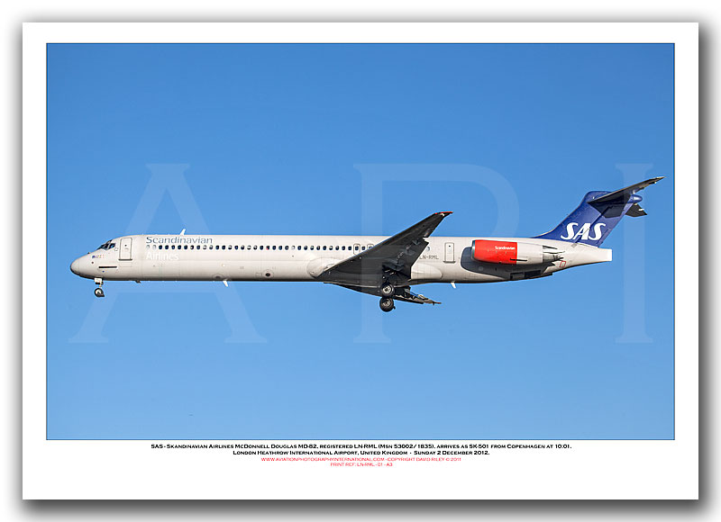 LN-RML - SAS - Skandinavian Airlines McDonnell Douglas MD-82 (Msn  53002 LN 1835) - 01