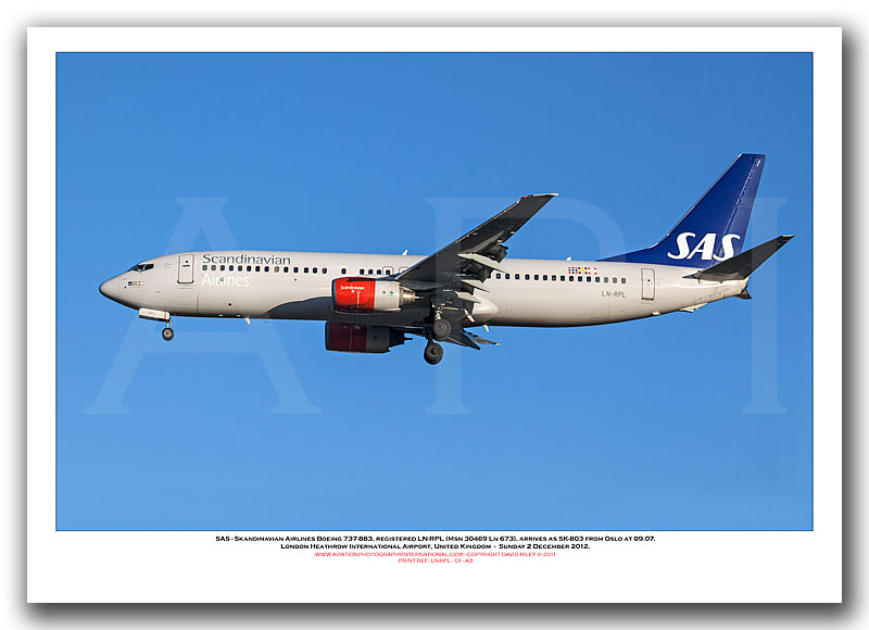 LN-RPL - SAS Skandinavian Airlines Boeing 737-883 (Msn 30469 Ln 673) - 01