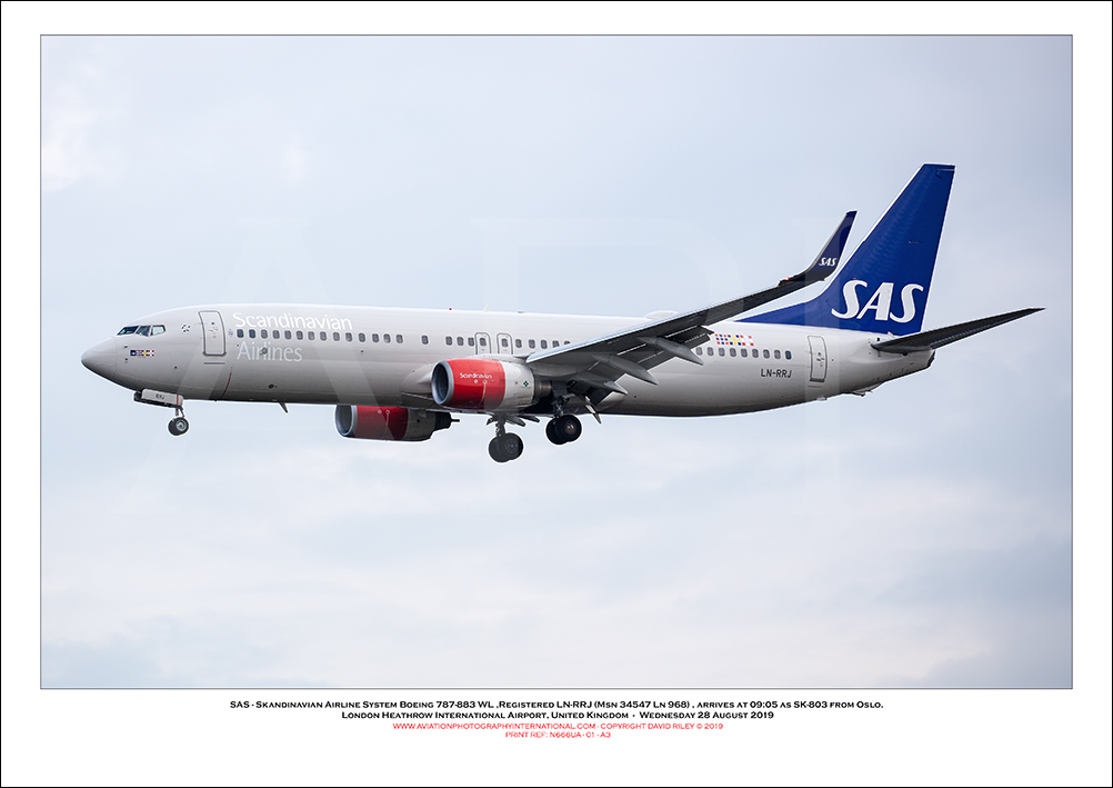 LN-RRJ - SAS Skandinavian Airlines Boeing 737-883 WL (Msn 34546 Ln 2898) - 01