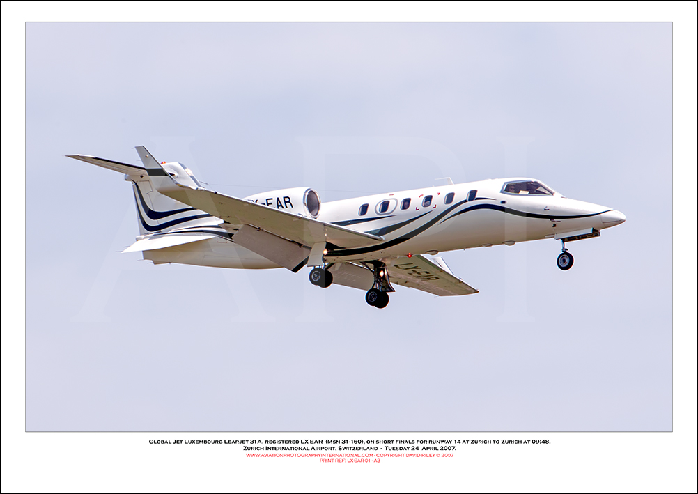 LX-EAR - Global Jet Luxembourg Learjet 31A  (Msn 31-160) - 01
